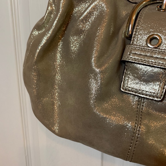Coach Sparkly Silver Shoulder Purse - Picture 2 of 8